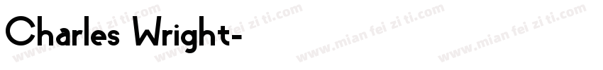 Charles Wright字体转换